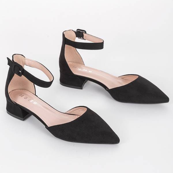 Černé balerínky s výřezy Black Velvet černý 1