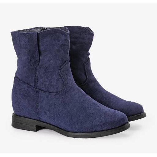 Tmavě modré boty na zakrytém klínovém podpatku Buenna námořnická modrá modrý 2 Tmavě modré boty na zakrytém klínovém podpatku Buenna námořnická modrá modrý 2