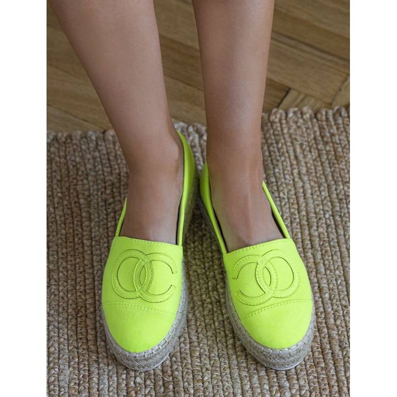 Pretty Woman neonově zelené espadrilky zelený 2