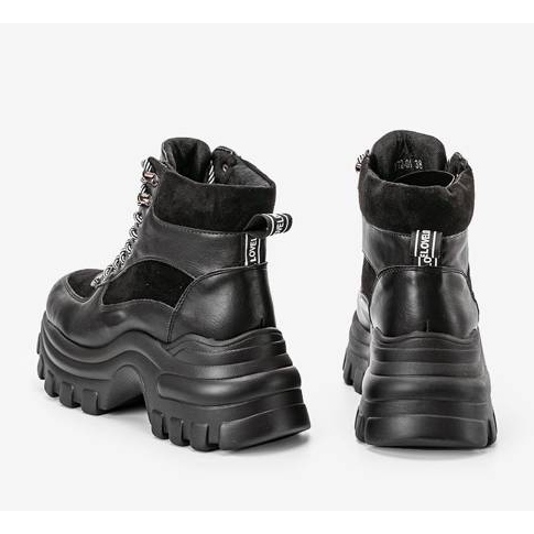 Černé tenisky na platformě Big City Girl černá 2