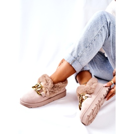 PB1 Dámské pantofle se zlatým řetízkem béžové Ardrums béžový 5 PB1 Dámské pantofle se zlatým řetízkem béžové Ardrums béžový 5