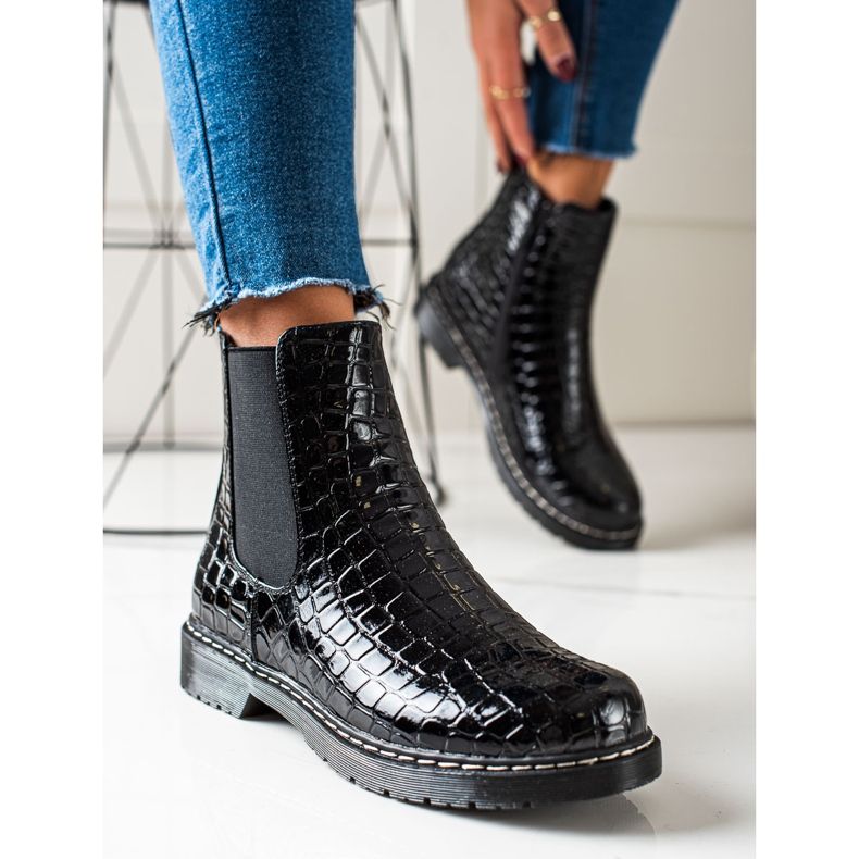 Filippo Módní černé boty černý 2