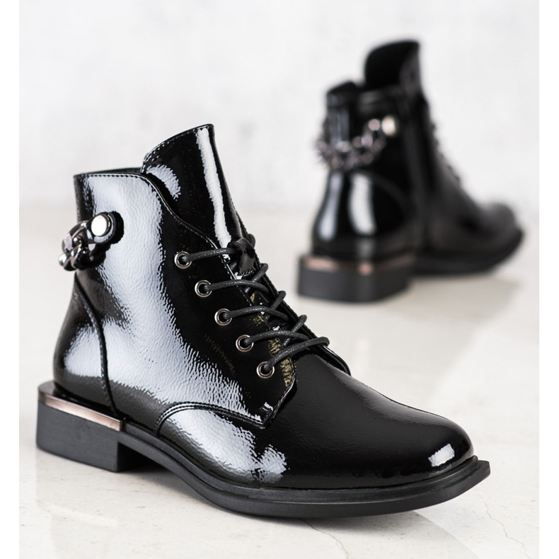 Elegantní lakované boty od Sergio Leone černý 1