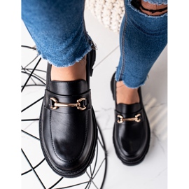 Diamantique Mokré mokasíny černá 1