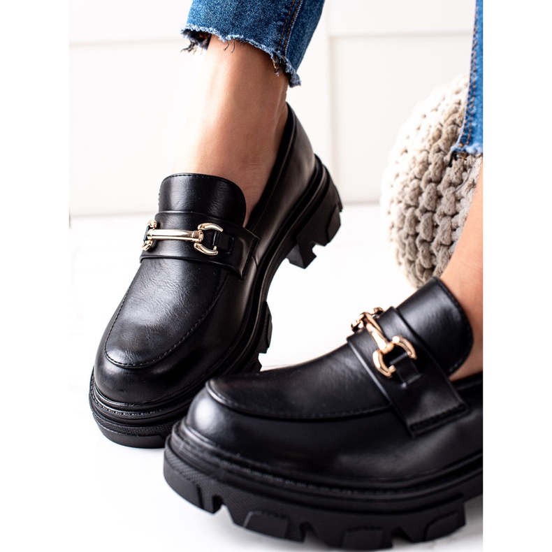 Diamantique Mokré mokasíny černá 2