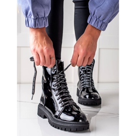 Goodin Patent Boots Love černý 1