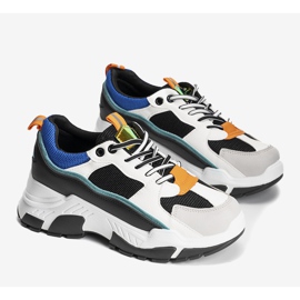 Černé tenisky na vysoké podrážce Omerta bílý černá vícebarevný 1