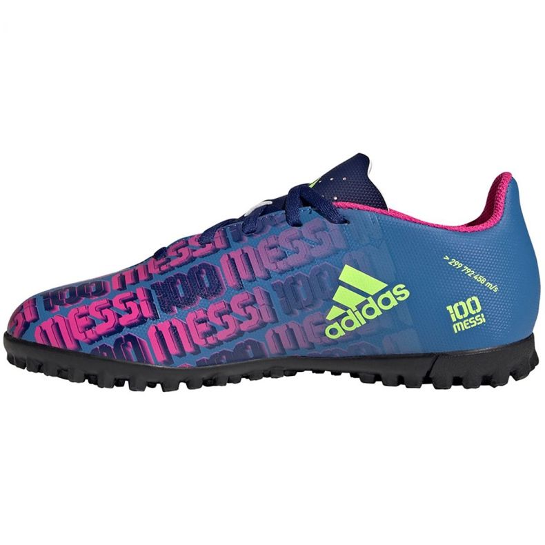 Kopačky Adidas X Speedflow Messi.4 Tf Jr FY6911 vícebarevný modrý 2 Kopačky Adidas X Speedflow Messi.4 Tf Jr FY6911 vícebarevný modrý 2