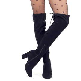 Černá HB-33 Černé vysoké podpatky 1