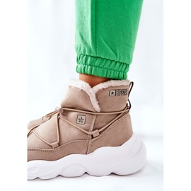 Teplé sněhové boty Big Star Beige II274263 béžový 2
