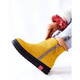 PS1 Suede Booties Boty Jodhpur na platformě The Yellow Nessa žluť 2