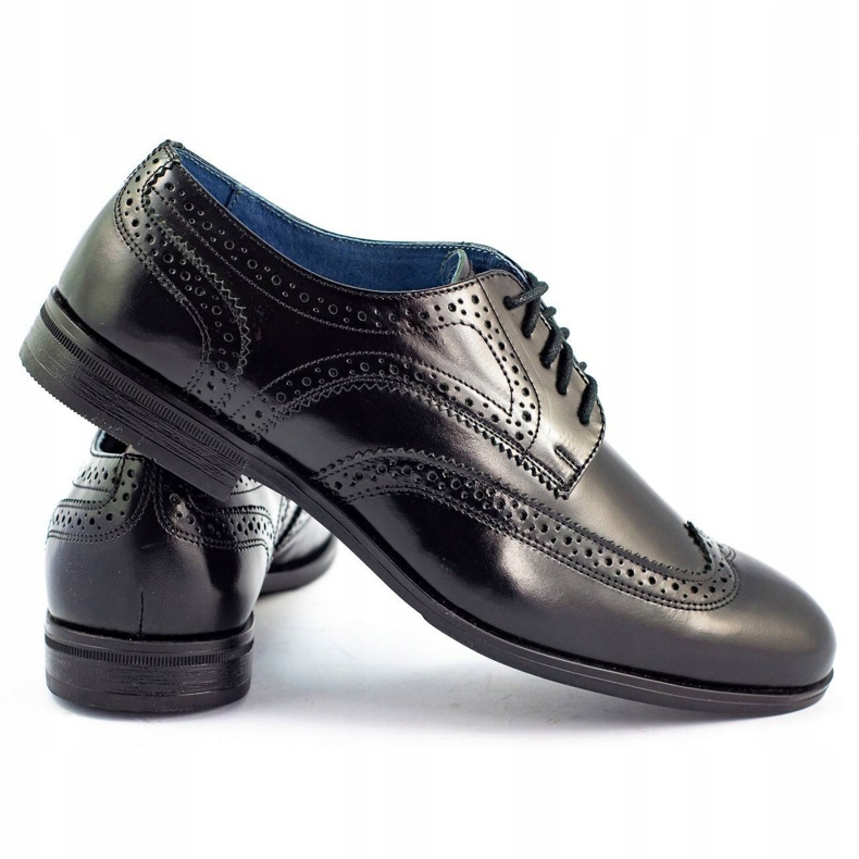 Olivier Společenské boty Černí brogues černá 3