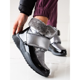 S. BARSKI Sněhule s kožešinou od S.BARSKI černá stříbrný 1