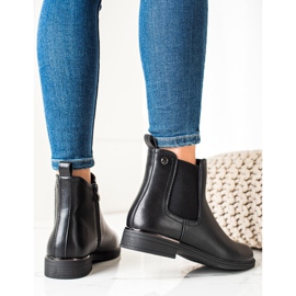 Sergio Leone Klasické černé kozačky na zip černá 1