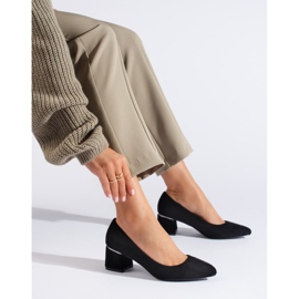 Goodin Elegantní semišové lodičky černá 1