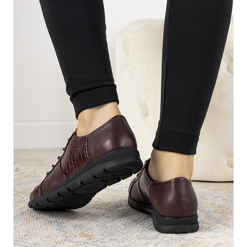 Maroon dámské boty od Olmos červené 1