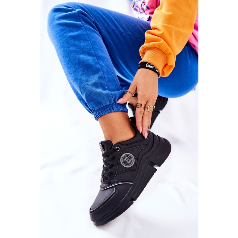 Sportovní obuv na černé platformě Big Star II274313 černá 1