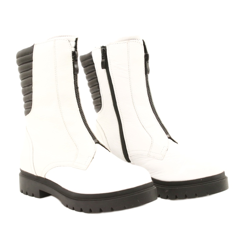 Bílé dámské boty Caprice 9-25454-27 108 White Naplak bílý černý 1