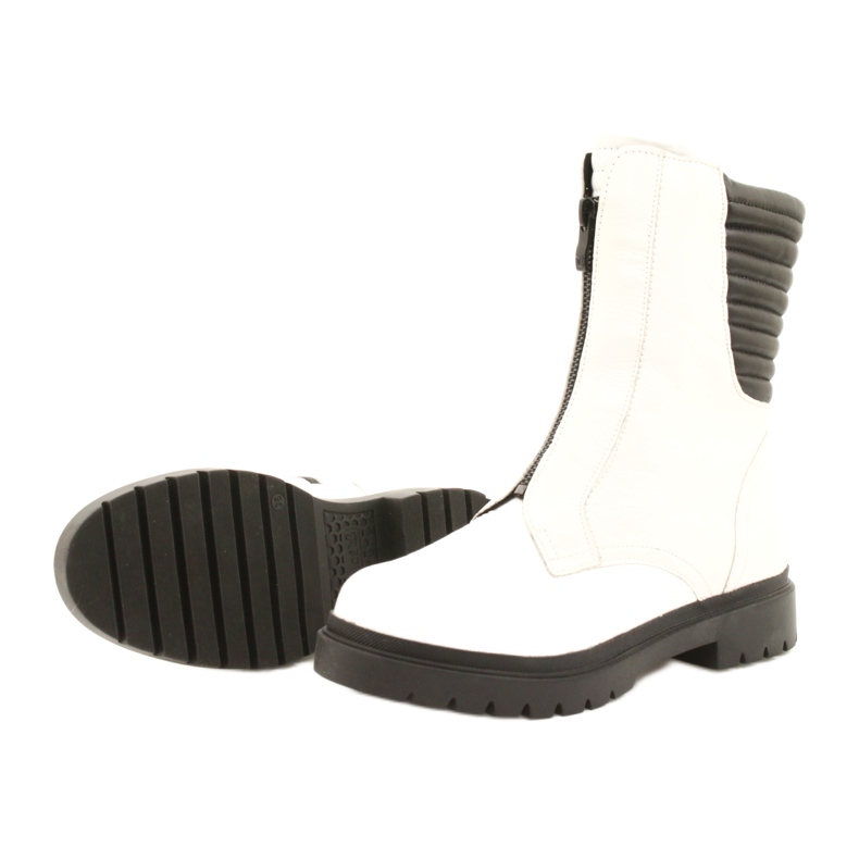 Bílé dámské boty Caprice 9-25454-27 108 White Naplak bílý černý 2