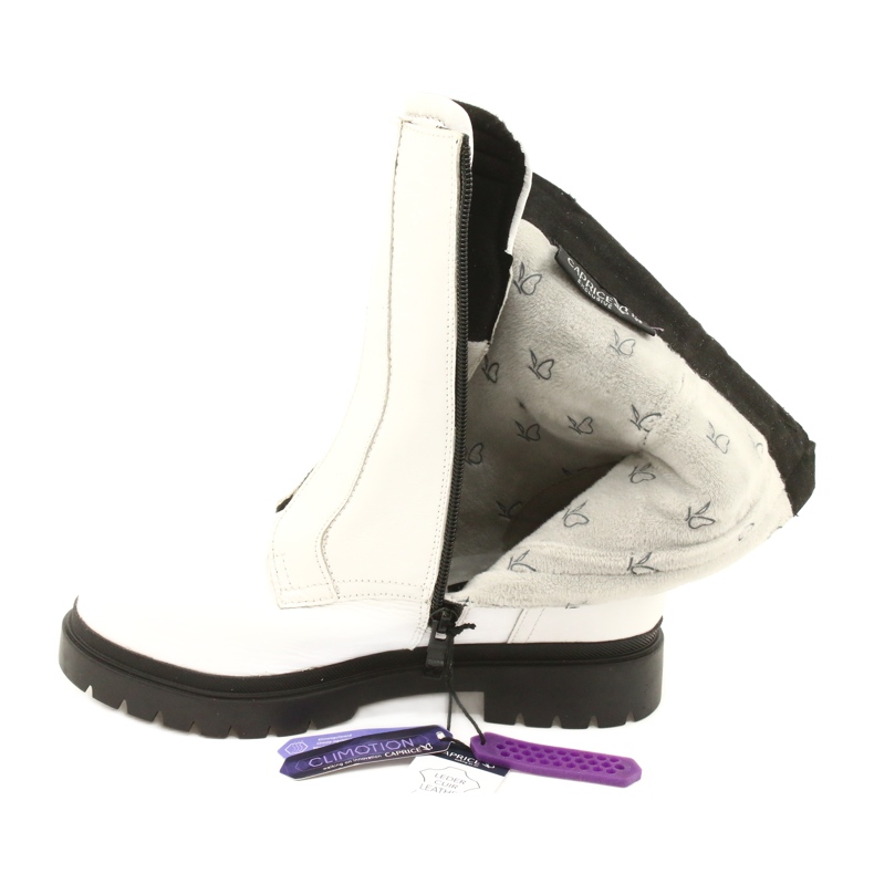 Bílé dámské boty Caprice 9-25454-27 108 White Naplak bílý černá 3 Bílé dámské boty Caprice 9-25454-27 108 White Naplak bílý černá 3