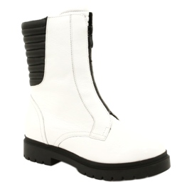 Bílé dámské boty Caprice 9-25454-27 108 White Naplak bílý černý 4