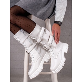 TRENDI Módní dělníci s kapsami bílý 1