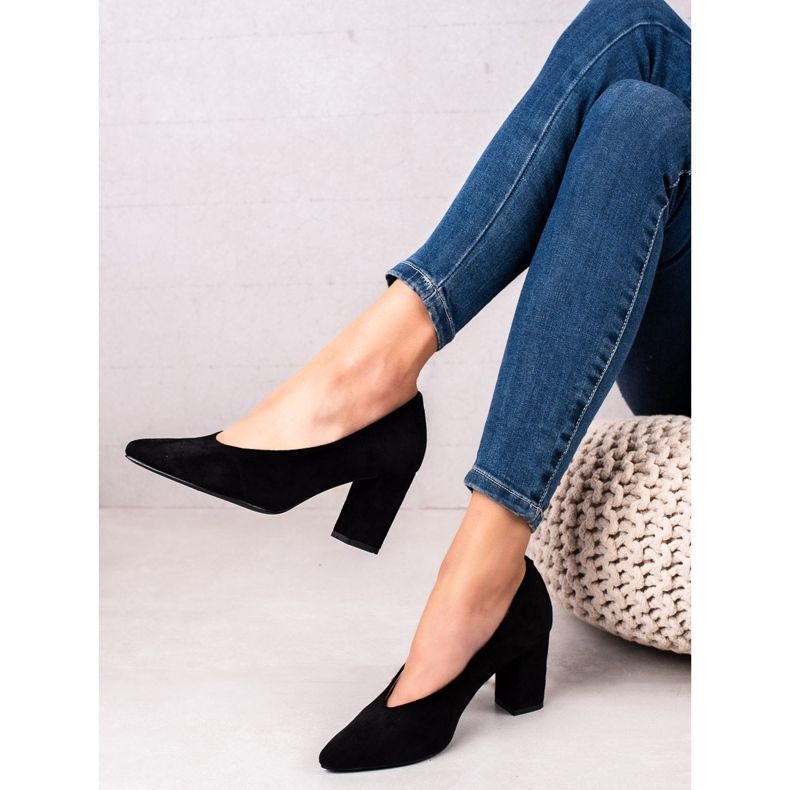 Semišové lodičky VINCEZA černá 1