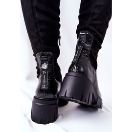 Kožené boty Maciejka Krokodyl Black 05260-01 černý 1
