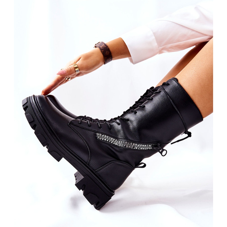 Černé boty Glany Sergio Leone TR747 Black černá 1 Černé boty Glany Sergio Leone TR747 Black černá 1