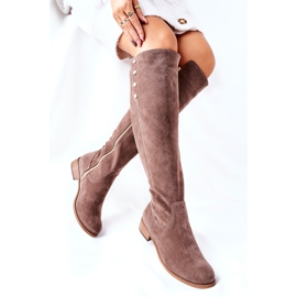 Lewski Shoes Semišové kožené boty Lewski 2840 hnědé hnědý 2