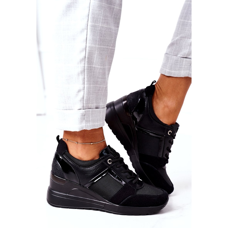 Klínové tenisky Vinceza 10606 Black černá 3