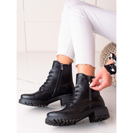 W. Potocki Klasické šněrovací botičky Potocki černá 1