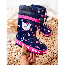 Dětské gumové galoše Navy Blue Zinstina's Bear námořnická modrá 1