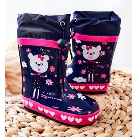 Dětské gumové galoše Navy Blue Zinstina's Bear námořnická modrá 2