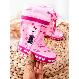 Dětské růžové gumové galoše Medvídek Zinstina růžový 1 Dětské růžové gumové galoše Medvídek Zinstina růžový 1