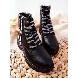 Vinceza Dětské boty Workers Black Pomeroy černý 1