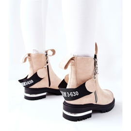 PS1 Zateplené kozačky na zip Béžová Cortona béžový 1