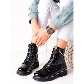 Kožené boty Artiker černá 2