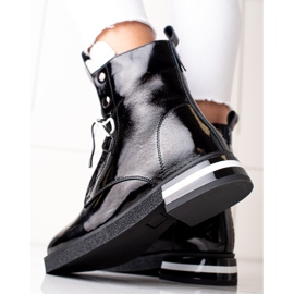 Módní kožené boty ARTIKER černý 2