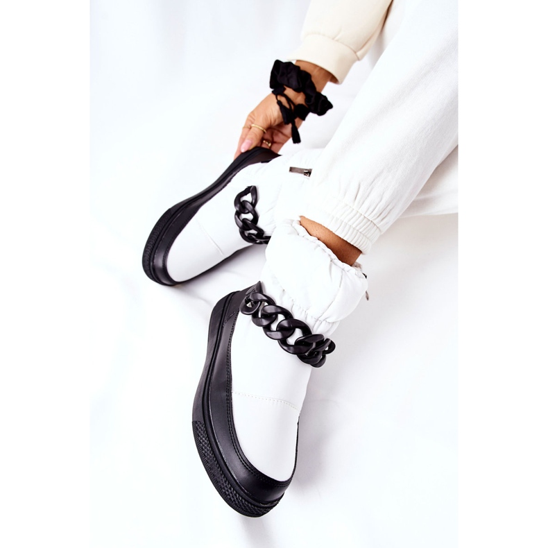 S.Barski Dámské teplé bílé sněhové boty Khariche bílý 1