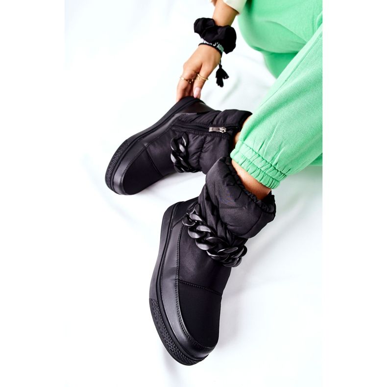 S.Barski Dámské černé teplé zimní boty Khariche černá 1