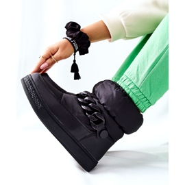 S.Barski Dámské černé teplé zimní boty Khariche černá 2