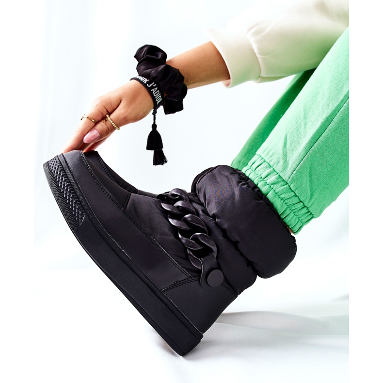 S.Barski Dámské černé teplé zimní boty Khariche černá 2