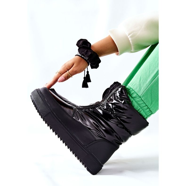 S.Barski Dámské černé teplé boty Monile černá 2