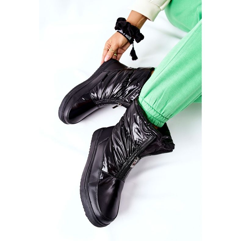 S.Barski Dámské černé teplé boty Monile černá 1