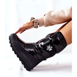 S.Barski Dámské teplé sněhule s vysokou membránou černé Eunousa černá 2