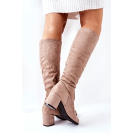 Vinceza Dámské boty na vysokém podpatku semišové béžové Newferry béžový 1 Vinceza Dámské boty na vysokém podpatku semišové béžové Newferry béžový 1