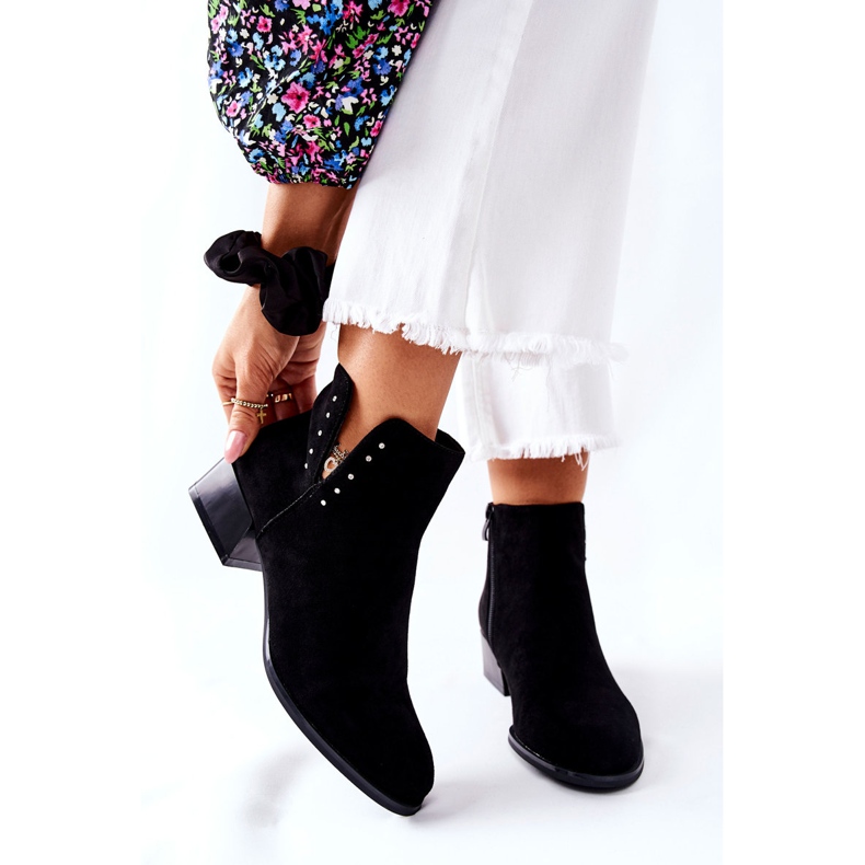 Semišové teplé boty Sergio Leone BT217 Black černá 1