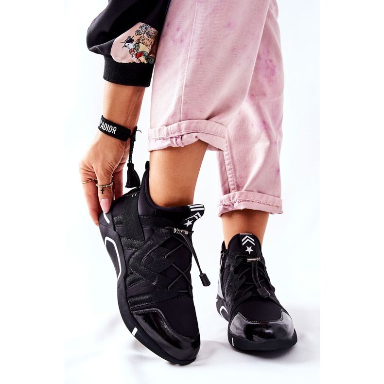 Vinceza Vysoké sportovní boty Tenisky Black Lanez černá 1 Vinceza Vysoké sportovní boty Tenisky Black Lanez černá 1