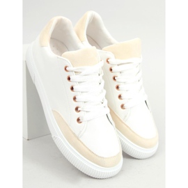 Bílé dámské tenisky 6110 Yellow bílý žlutá 1